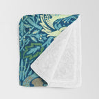 William Morris "Peacock and Dragon" Throw Blanket Gallery Image 3