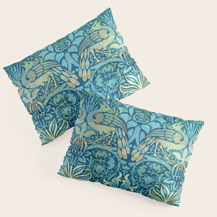 William Morris "Peacock and Dragon" Pillow Sham Gallery Image 3