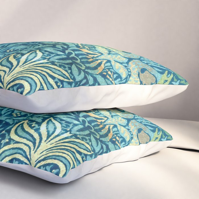 William Morris "Peacock and Dragon" Pillow Sham Gallery Image 3