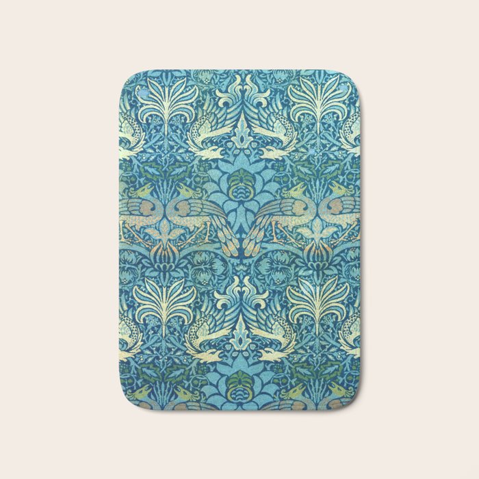 William Morris "Peacock and Dragon" Bath Mat Gallery Image 1