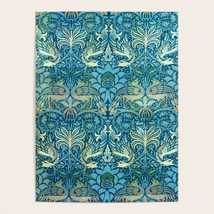 William Morris "Peacock and Dragon" Poster Gallery Image 4
