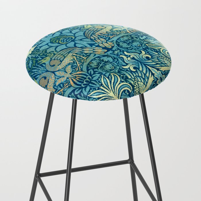 William Morris "Peacock and Dragon" Stool Gallery Image 2