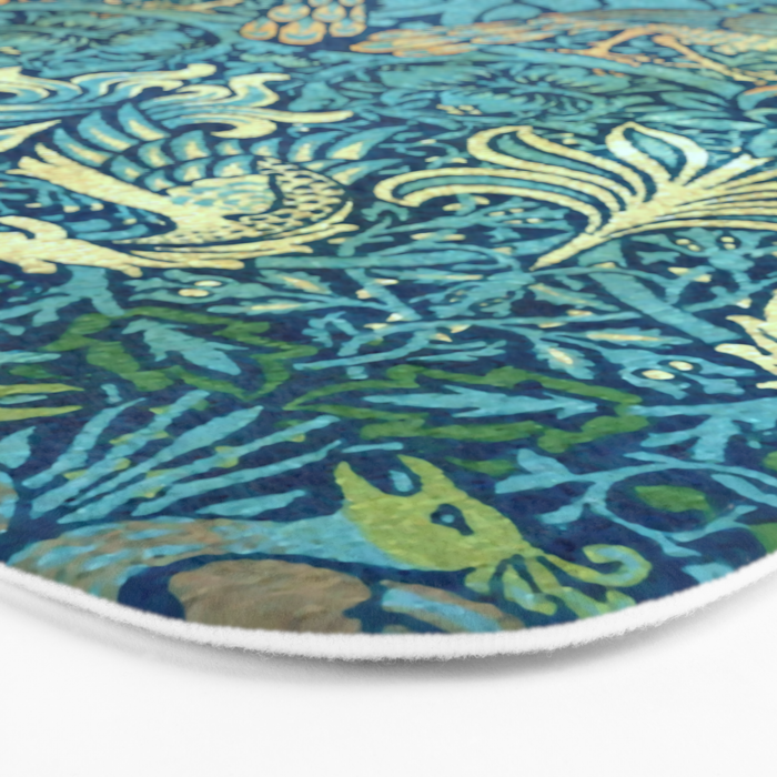 William Morris "Peacock and Dragon" Bath Mat Gallery Image 3