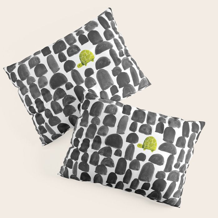 Turtle in Stone Garden Pillow Sham Gallery Image 1