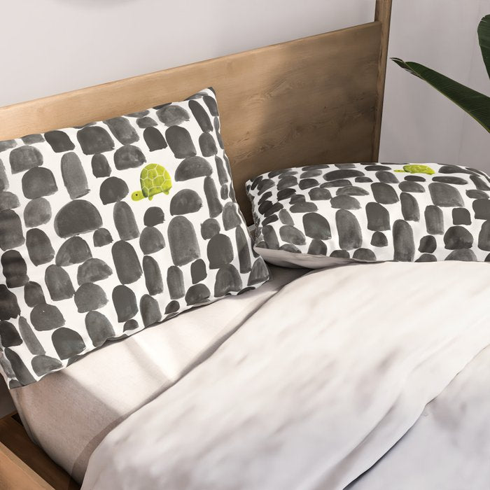 Turtle in Stone Garden Pillow Sham Gallery Image 2