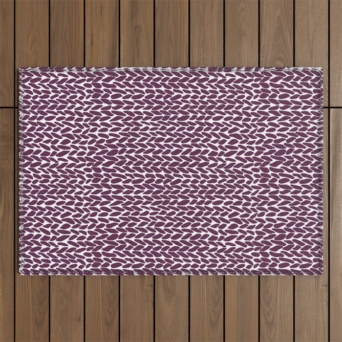 Hand Knit Plum Outdoor Rug Gallery Image 1