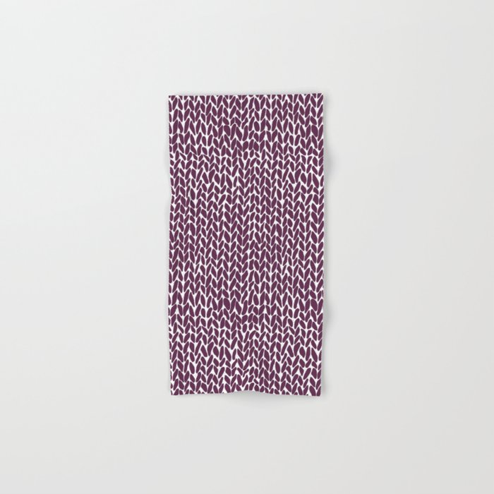 Hand Knit Plum Bath Towel Gallery Image 1