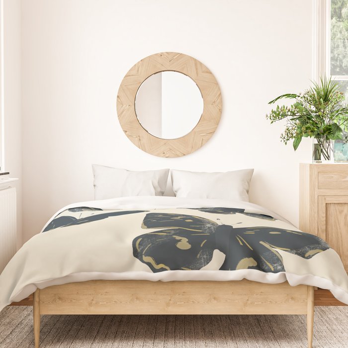 Black Butterflies 2 Duvet Cover Gallery Image 3