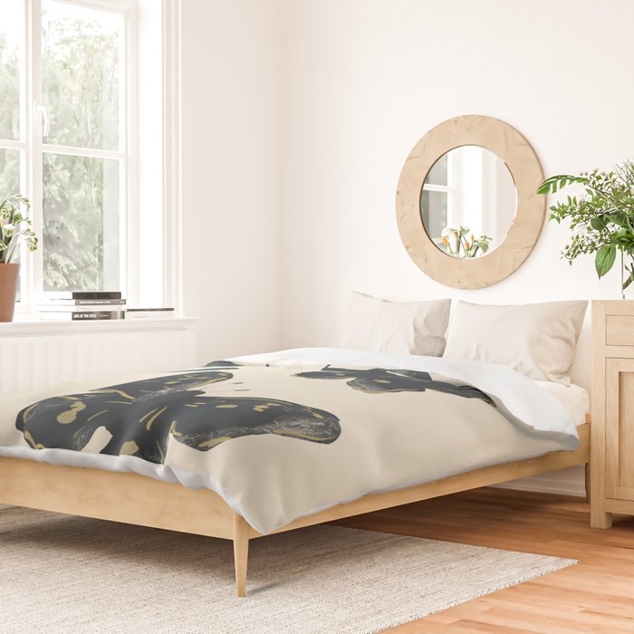 Black Butterflies 2 Duvet Cover Gallery Image 2