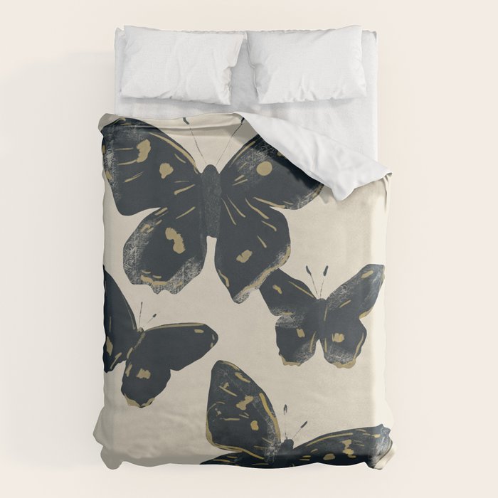 Black Butterflies 2 Duvet Cover Gallery Image 6