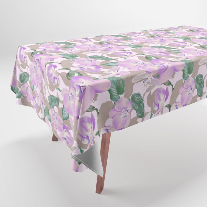 Lovely lilac exotic flowers L Tablecloth Gallery Image 1