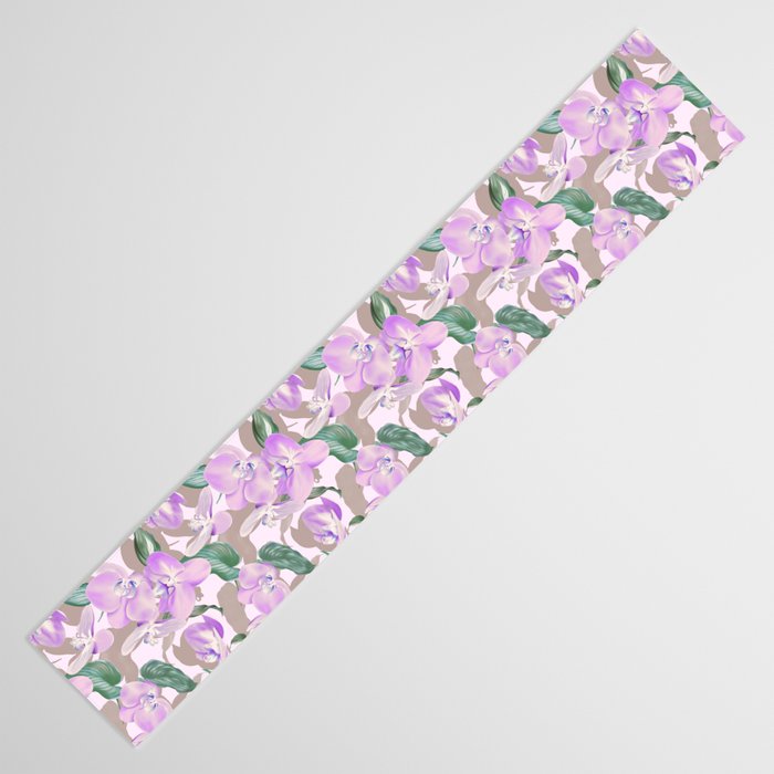 Lovely lilac exotic flowers L Table Runner Gallery Image 3
