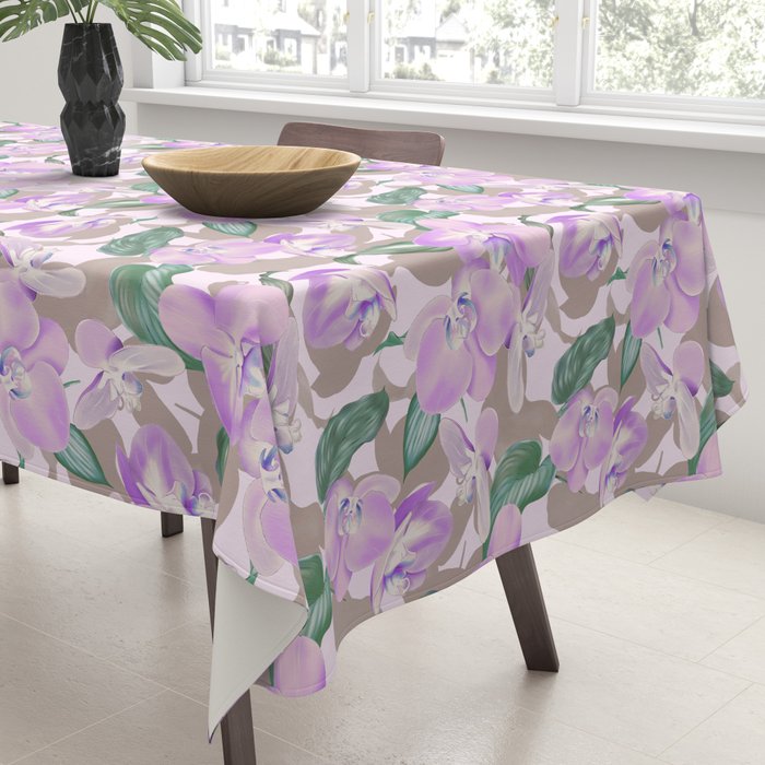 Lovely lilac exotic flowers L Tablecloth Gallery Image 3