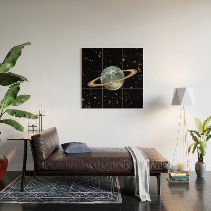 Saturn Disco II Wood Wall Art Gallery Image 2