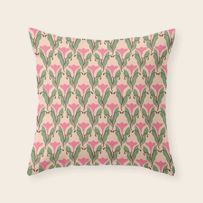 Tulip Whimsy - Heritage Floral Throw Pillow Gallery Image 6