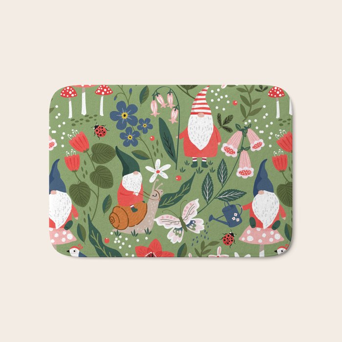 Garden Gnomes Bath Mat Gallery Image 1