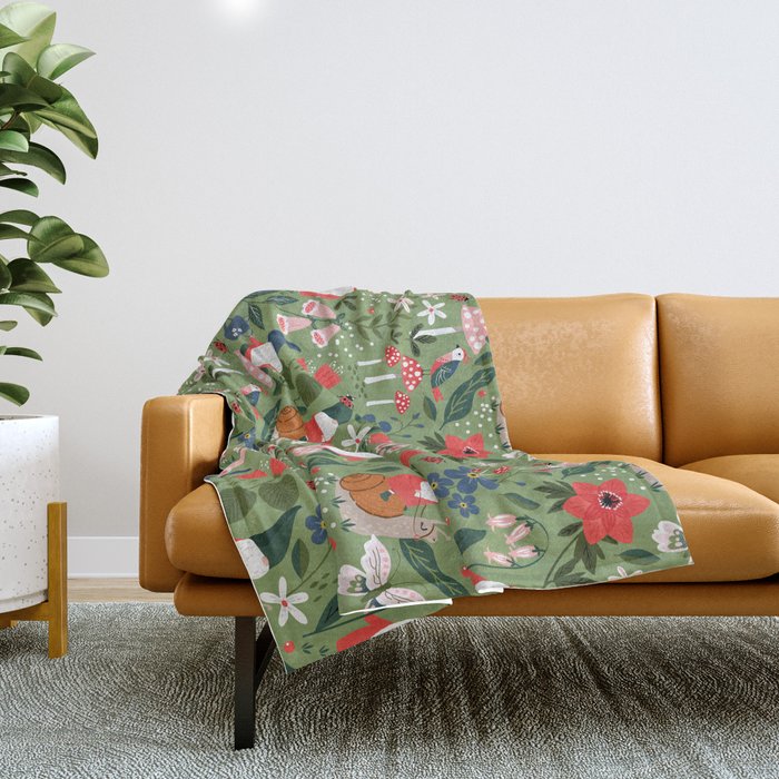 Garden Gnomes Throw Blanket Gallery Image 1