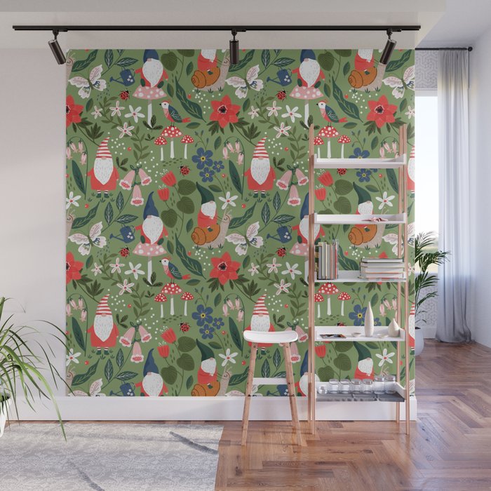 Garden Gnomes Wall Mural