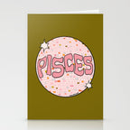 Pisces Disco Ball Stationery Card Gallery Image 2