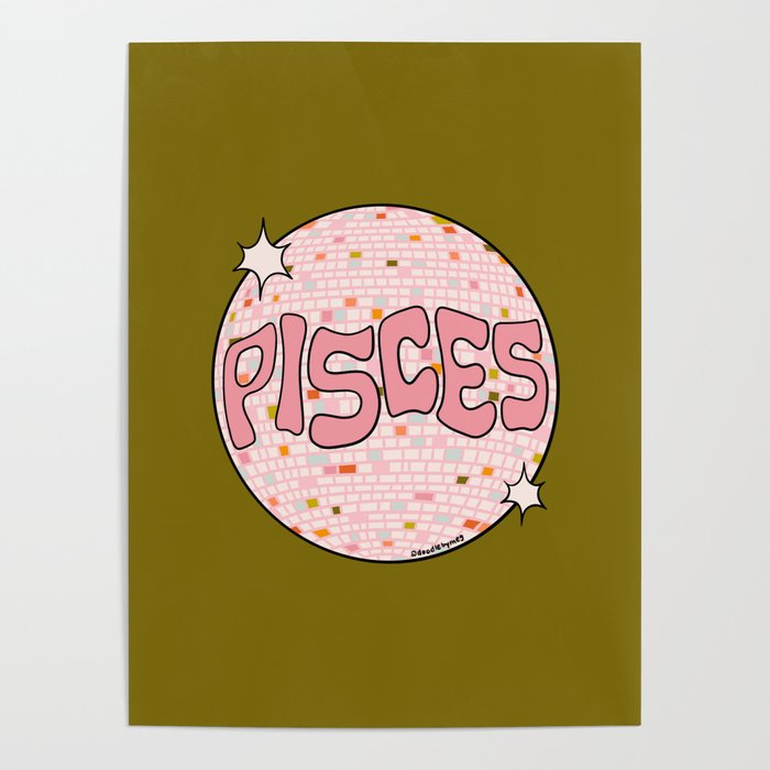Pisces Disco Ball Poster Gallery Image 4