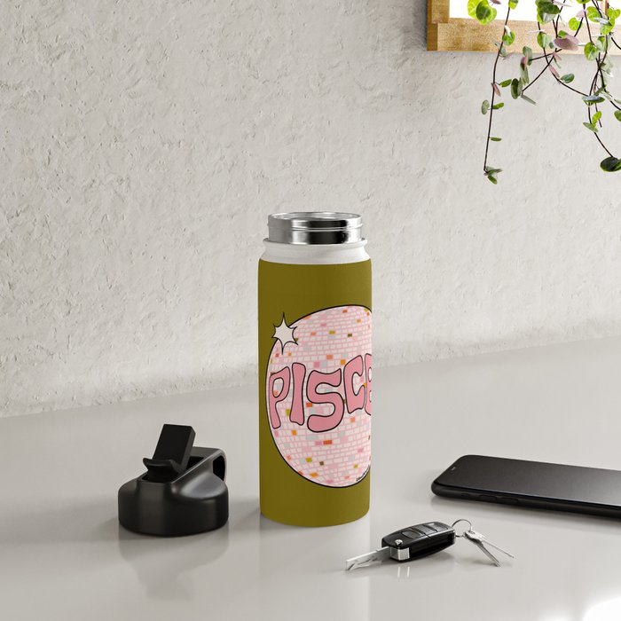 Pisces Disco Ball Water Bottle Gallery Image 4
