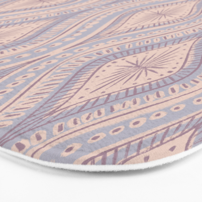 Hand-drawn Symmetrical Pattern #1 Bath Mat Gallery Image 3