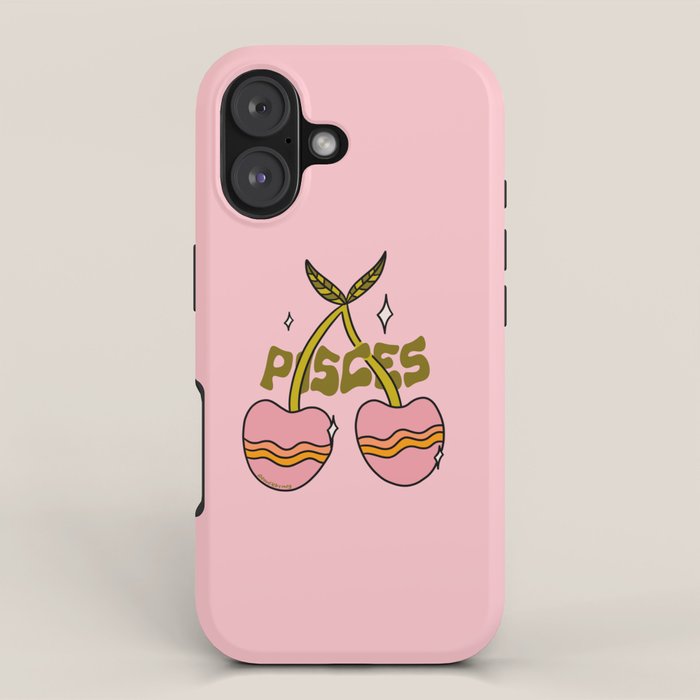 Pisces Cherries iPhone Case Gallery Image 1