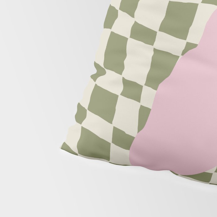 Minimal checkered flower  Pillow Sham Gallery Image 4