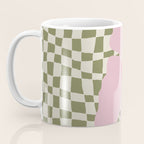 Minimal checkered flower  Coffee Mug Gallery Image 3