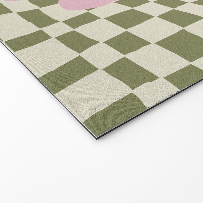 Minimal checkered flower  Welcome Mat Gallery Image 2