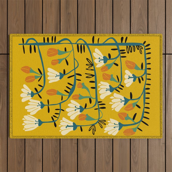 Matisse expression serenity yellow Outdoor Rug Gallery Image 1