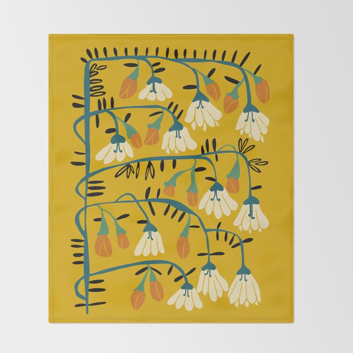 Matisse expression serenity yellow Throw Blanket Gallery Image 2