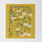 Matisse expression serenity yellow Throw Blanket Gallery Image 2