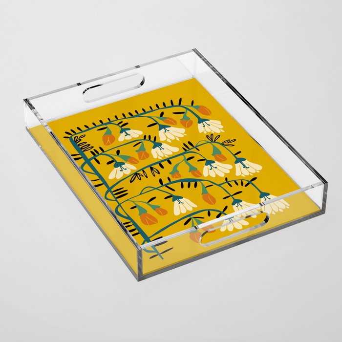 Matisse expression serenity yellow Acrylic Tray Gallery Image 1