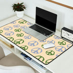 Hand-drawn Peace Symbol Pattern Desk Mat Gallery Image 2
