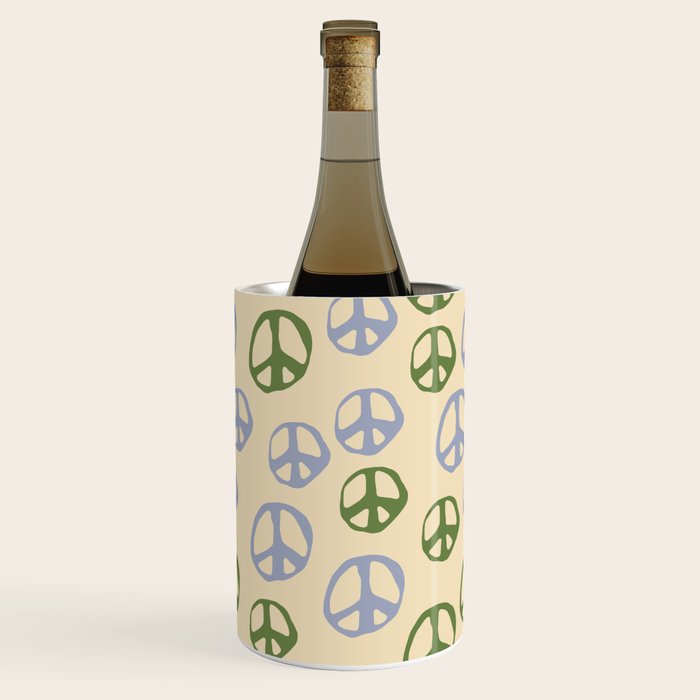 Hand-drawn Peace Symbol Pattern Wine Chiller Gallery Image 2