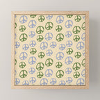 Hand-drawn Peace Symbol Pattern Mini Art Print Gallery Image 1