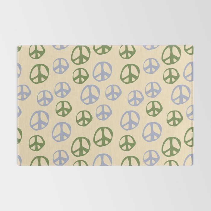Hand-drawn Peace Symbol Pattern Rug Gallery Image 2