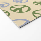 Hand-drawn Peace Symbol Pattern Welcome Mat Gallery Image 2