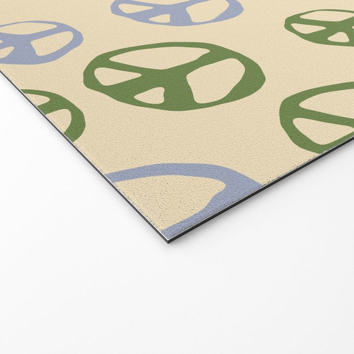 Hand-drawn Peace Symbol Pattern Welcome Mat Gallery Image 2