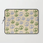 Hand-drawn Peace Symbol Pattern Laptop Sleeve Gallery Image 1