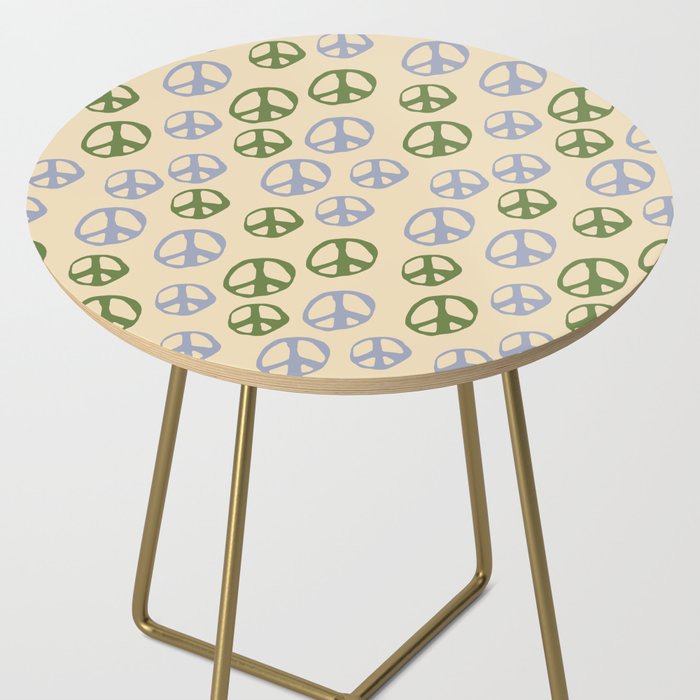 Hand-drawn Peace Symbol Pattern Side Table Gallery Image 2