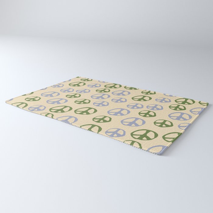 Hand-drawn Peace Symbol Pattern Rug Gallery Image 3