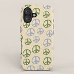 Hand-drawn Peace Symbol Pattern iPhone Case Gallery Image 1