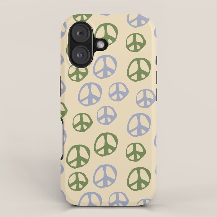 Hand-drawn Peace Symbol Pattern iPhone Case Gallery Image 1