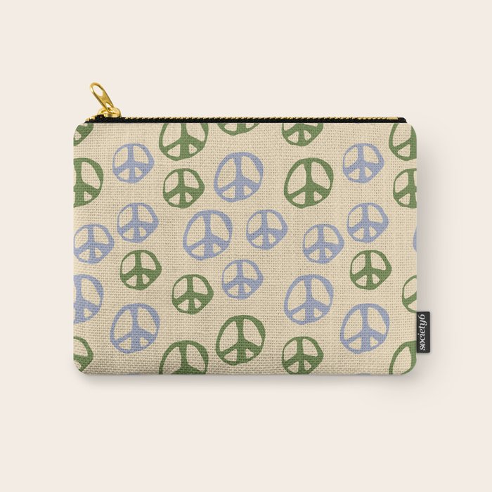 Hand-drawn Peace Symbol Pattern Carry All Pouch Gallery Image 1