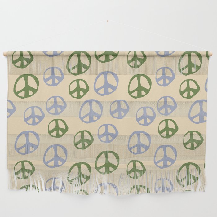 Hand-drawn Peace Symbol Pattern Wall Hanging Gallery Image 1