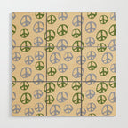 Hand-drawn Peace Symbol Pattern Wood Wall Art Gallery Image 1