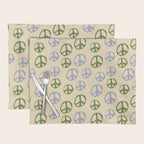 Hand-drawn Peace Symbol Pattern Placemat Gallery Image 1