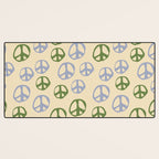 Hand-drawn Peace Symbol Pattern Desk Mat Gallery Image 3